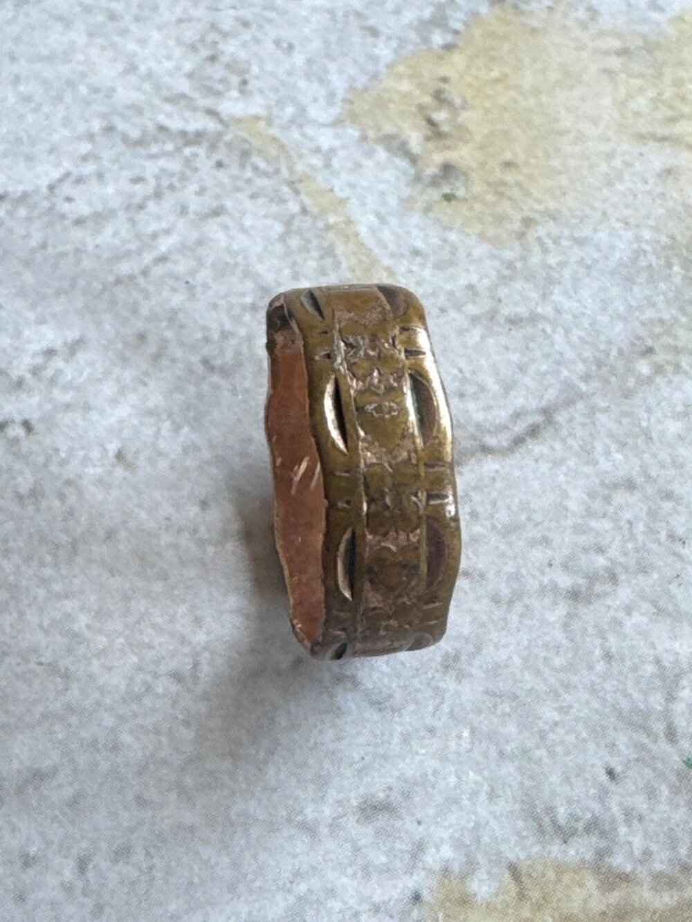 TINY 10K Gold Filled Vintage Ringe Size 4 Clark & Coombs C & C Stamped Band